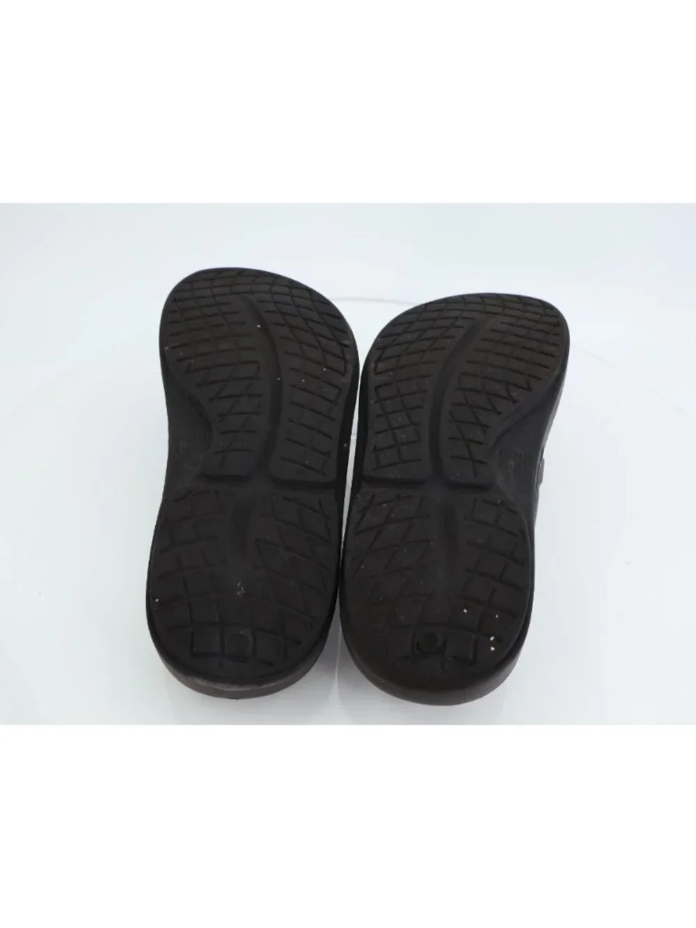 Oofos Mens OOriginal Sandal Size 10 Recovery Sport Slide Thong Gray Black Shoe